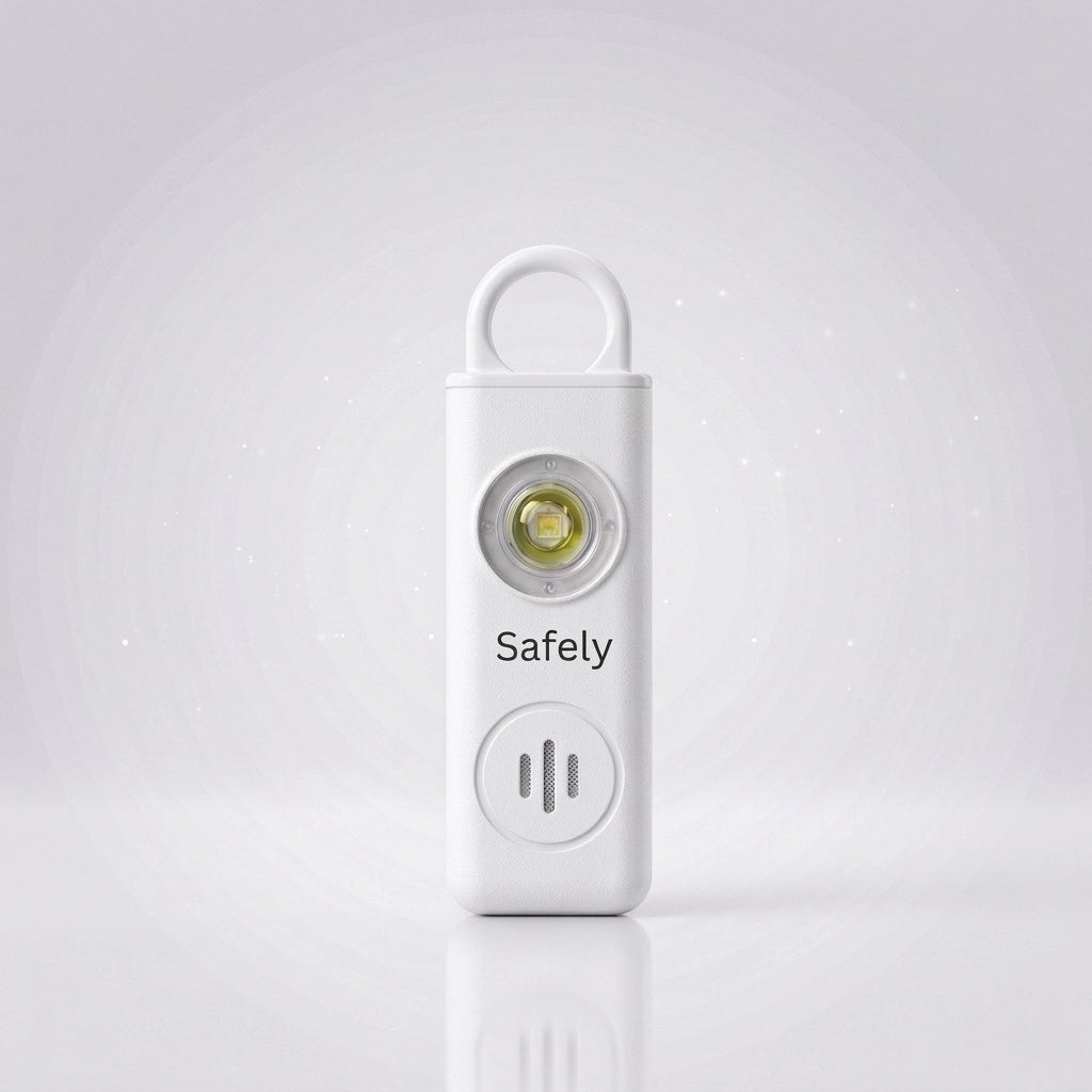 מכשיר הגנה עצמית בצבע לבן של המותג SafeGIrl